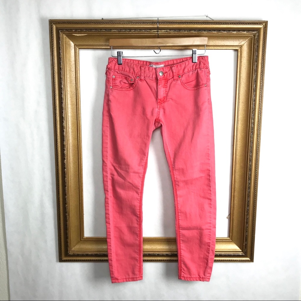 FREE PEOPLE pink skinny jeans, 27